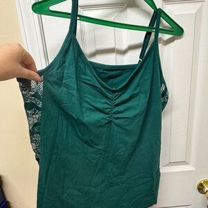 Torrid Teal Lace-Back Tank Top